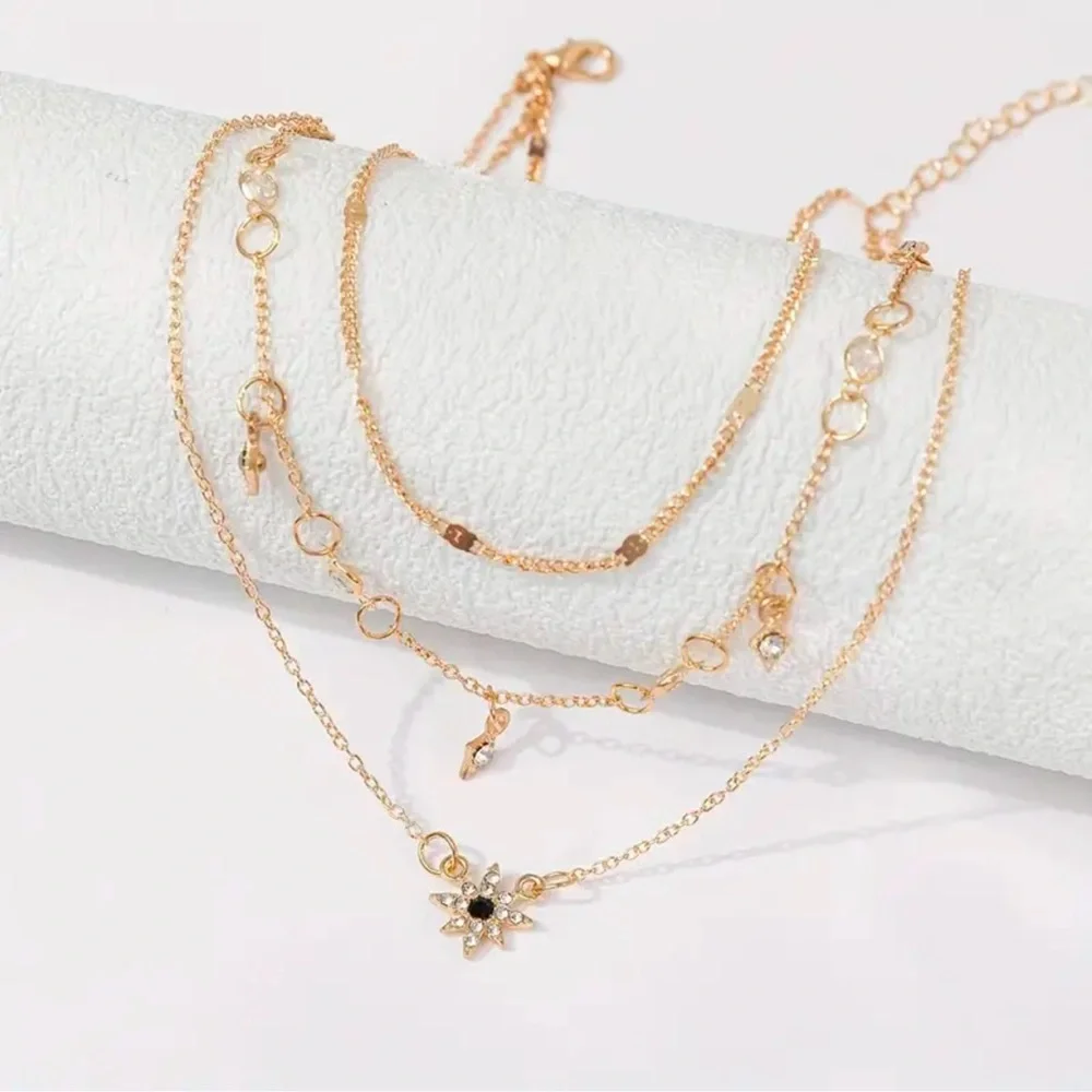 Layered Star Necklace, Layered Necklace, Celestial Necklace, Galaxy Necklace
